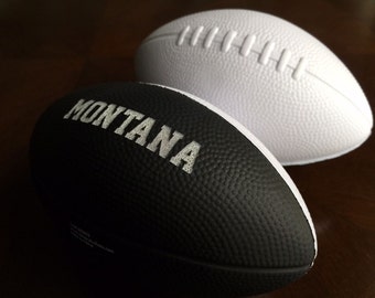 Personalized Custom Two Tone Mini Foam Football Groomsman, Best Man, Ring Bearer, Usher, Wedding, Baby, Birth Announcement, Sports Team Gift