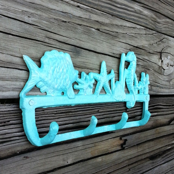 Beach Bathroom Decor. Beach Theme Wall Hook made of Cast Iron.