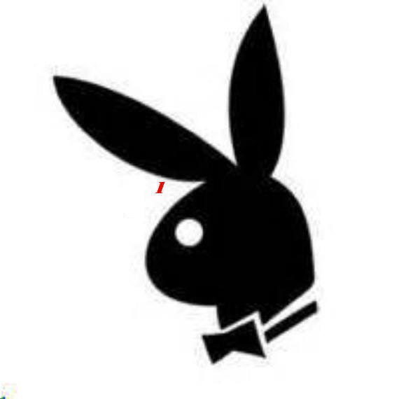 21 playboy bunny decals, silhouette drawing fingernail art ...