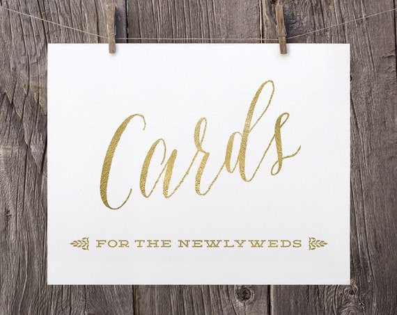 8x10 Printable Wedding Signs Wedding Cards For the Newlyweds