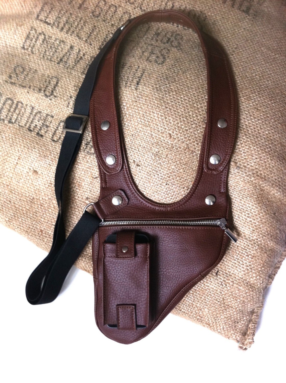 Revolverbag men holster bag men bag halter by AnnaShandmadeBags