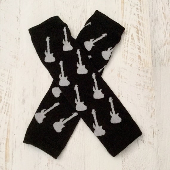 Cool Baby Boy Leg Warmers Rock Star Black by NordeensBabyCouture