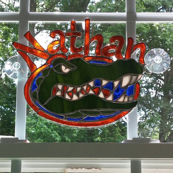 Stained Glass Name Plate Suncatcher