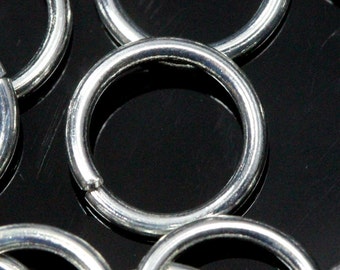 Open jump ring 24 mm 15 gauge( 1,5 mm ) 50 pcs silver plated brass jumpring 2415JS-53
