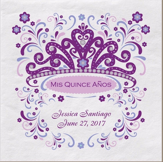 Personalized Napkins Mis Quince Anos Quinceanera Classy