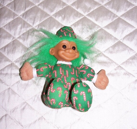 Troll Doll Candy Canes Toy Christmas Vintage by SheCollectsICreate