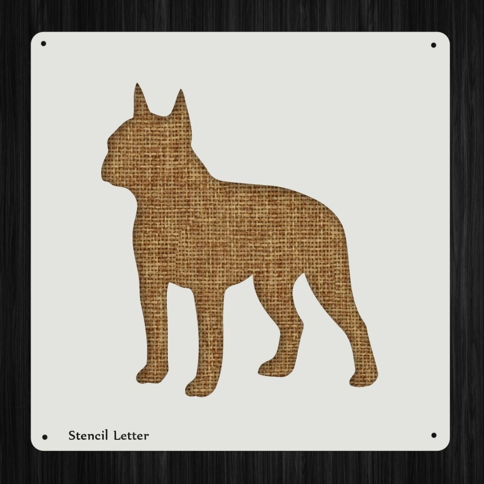 Boston Terrier 1 Style 1602 DIY Stencil Clear Plastic Acrylic