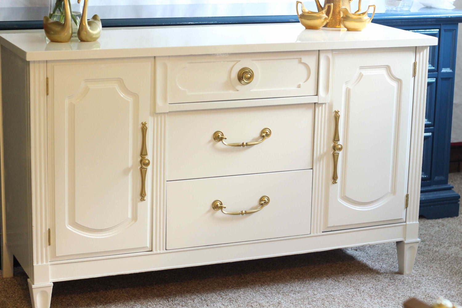 High Gloss White Buffet or Credenza