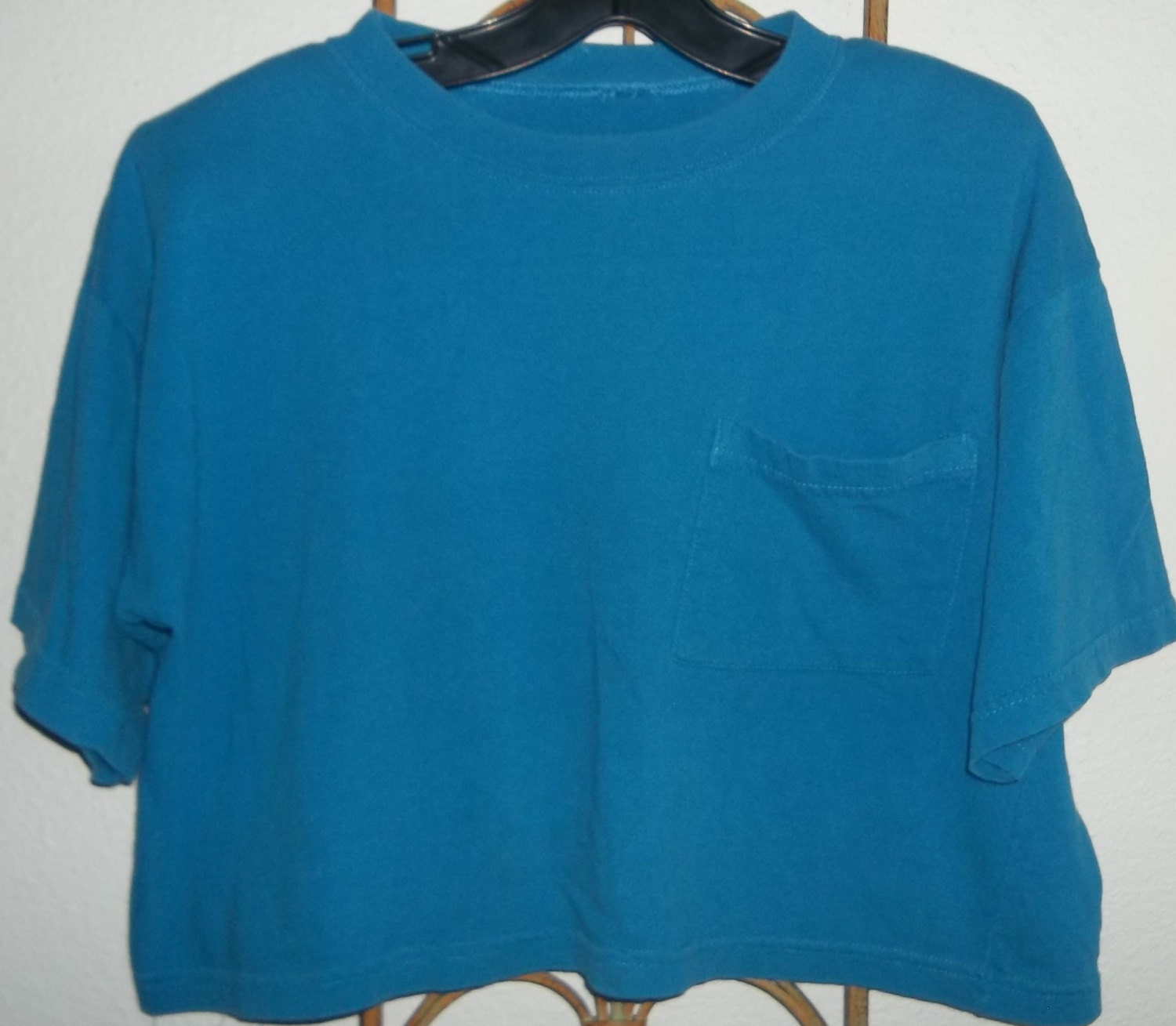 Vintage 1980's Half Shirt With Shoulder Pads / Vintage