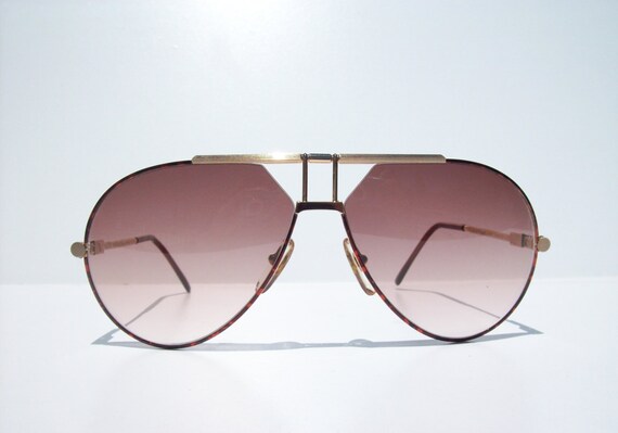 Vintage Daniel Hechter Paris Sunglasses Tortuga and Gold Metal