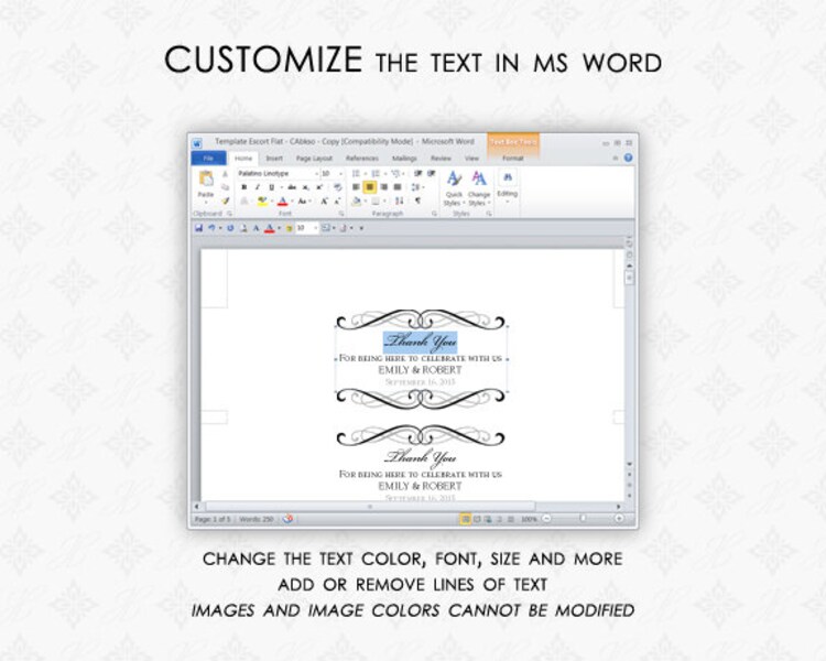 DIY Printable Wedding Napkin Ring Template by WeddingsbyJanieV