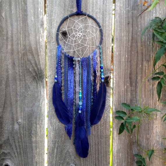 Blue Dream Catcher Navy Dreamcatcher Boho Decor Nursery