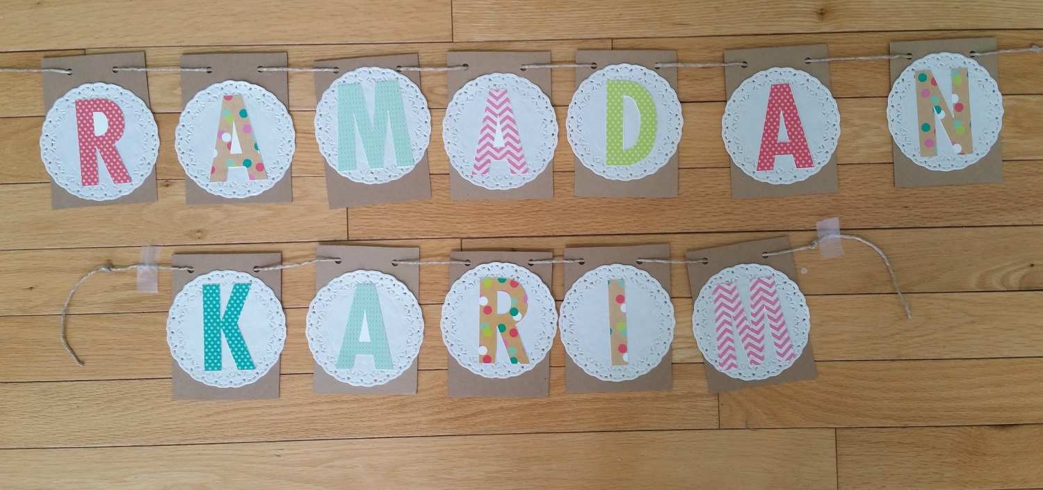 Ramadan Banner garland Ramadan Karim Muslim by CraftyShiro