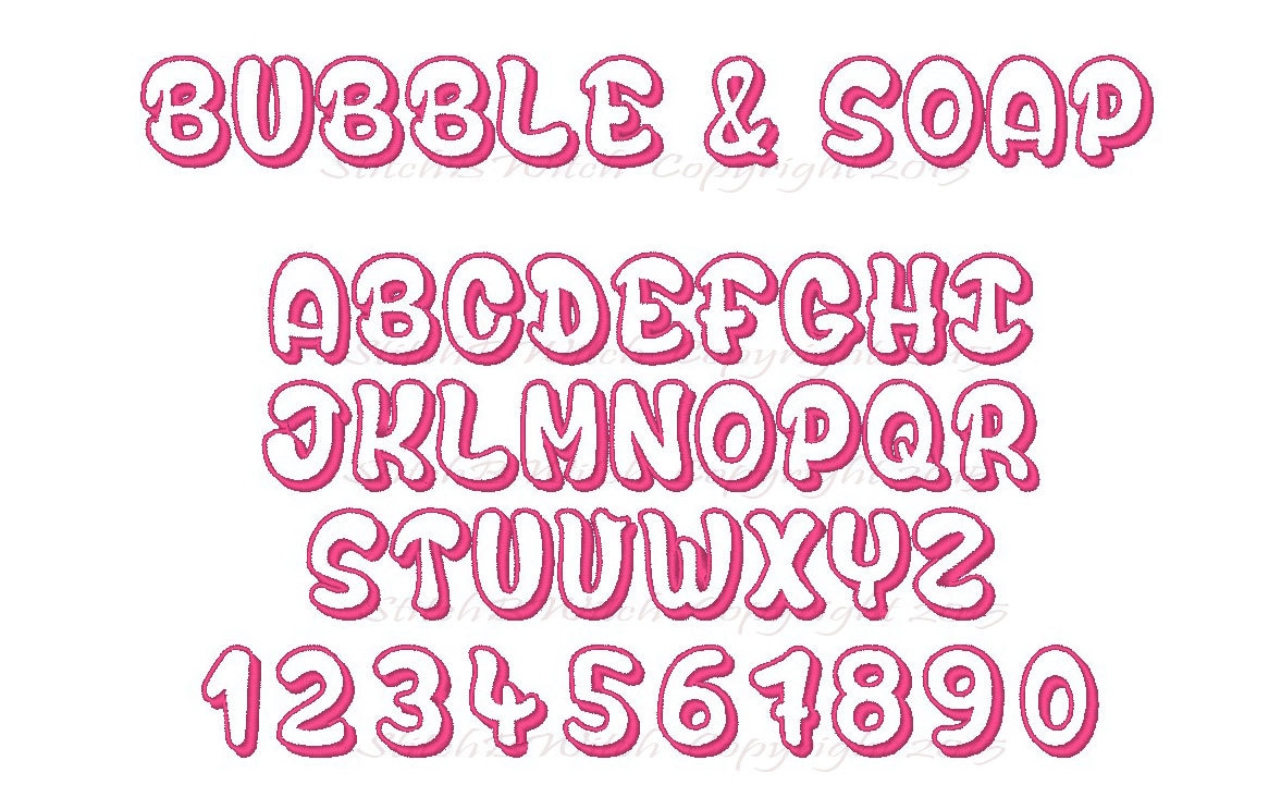 soap bubble letters font