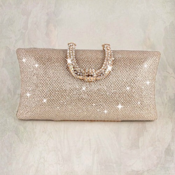 champagne colored evening bag