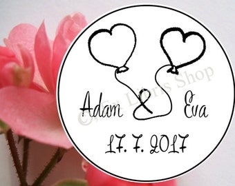 Timbro Per Biscotti MR &amp; MRS Personalizzato Con Data / Biscotti