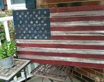 Blank Pallet Flag Rustic Wood Sign Canvas Painting Project