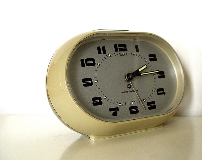 Retro Poland bedside mechanical alarm clock.