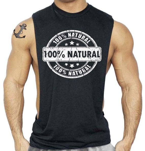 100% Natural T-Shirt Bodybuilding Tank Top All size S-3XL