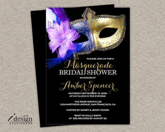 Masquerade Bridal Shower Invitations 9