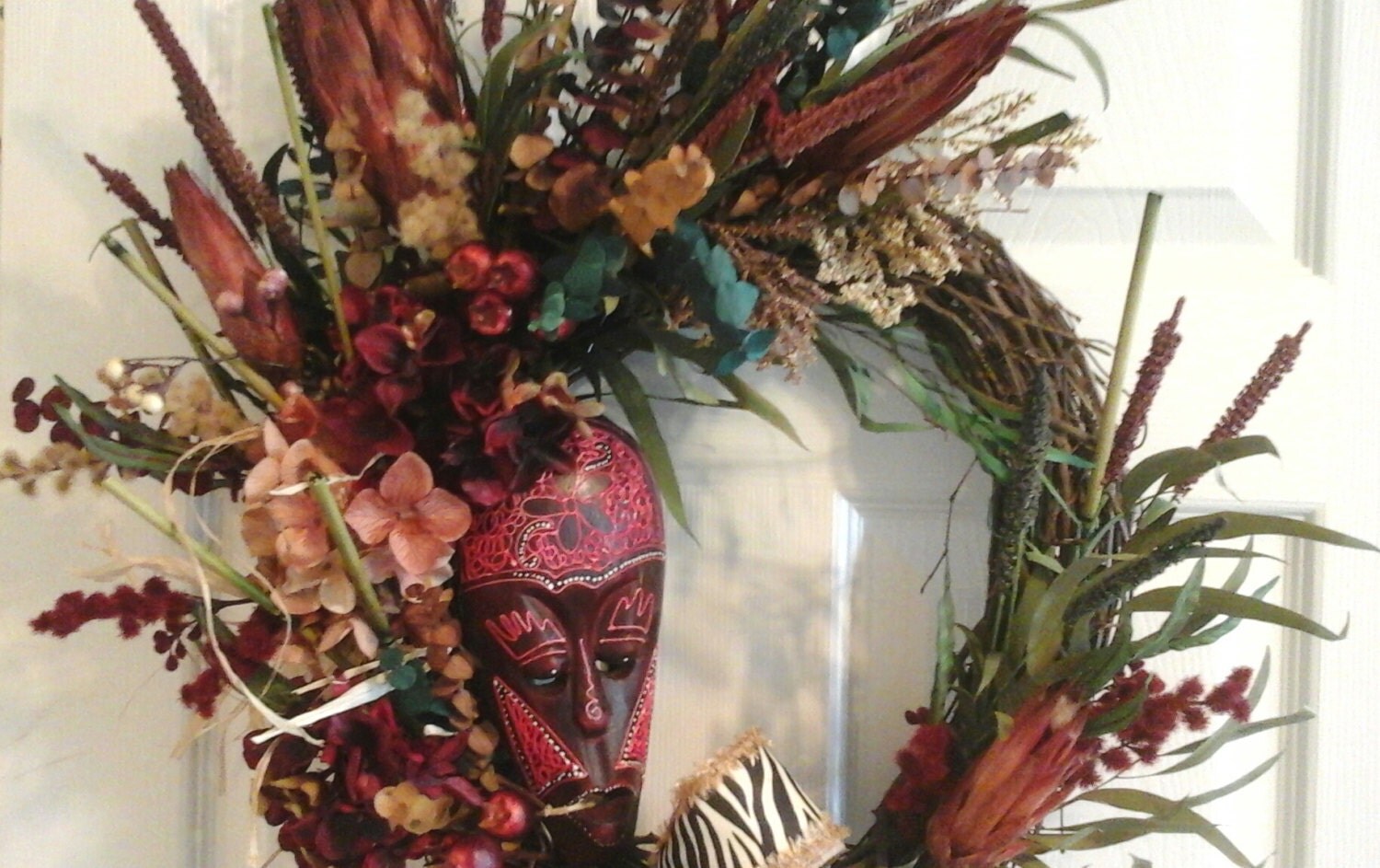 African Wreath Grapevine Wreath Hydrangea WreathFall Dry