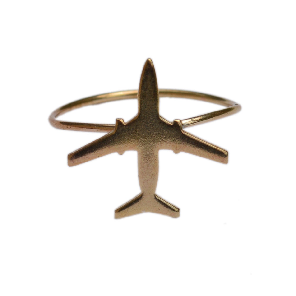 airplane ring in brass airplane ring in brass
