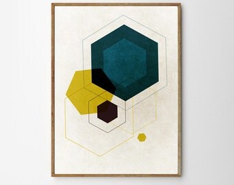 Mid century art living room art Retro geometric art Scandinavian print Minimalist Eames abstract Wall decor Midcentury Modern Abstract art