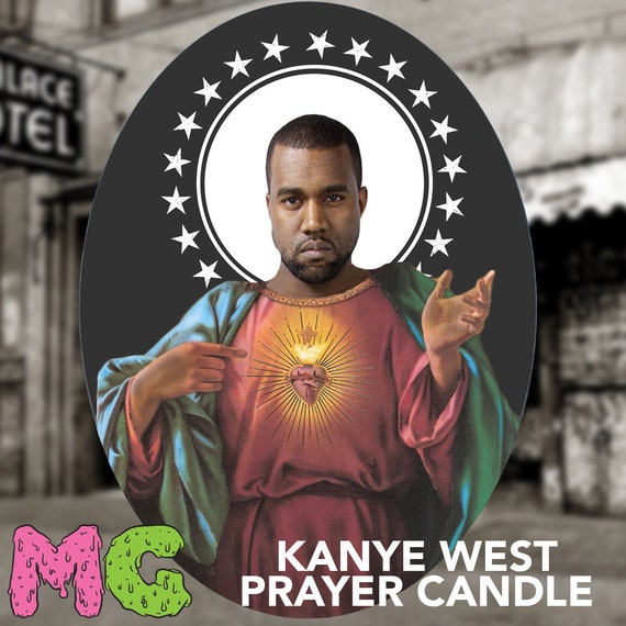 Kanye West Prayer Candle by MunstersGoods on Etsy