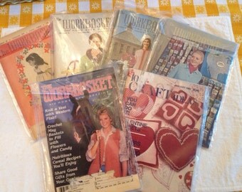 Set of 5 Workbasket magazines and 1 1001 Craft Ideas magazine