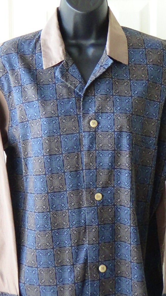 Vintage 1960s mens pj shirt boyfriend faultless