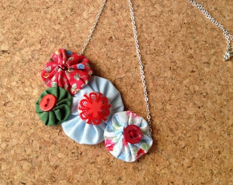 Items similar to Spring Flower necklace and chain. on Etsy