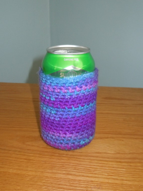 Crochet Beer Can Koozie Crochet Can Cozy Crochet by KnitWitStyle