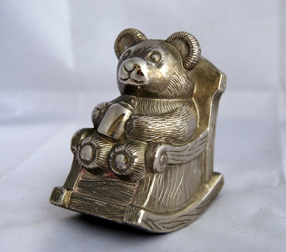 vintage teddy bear money box