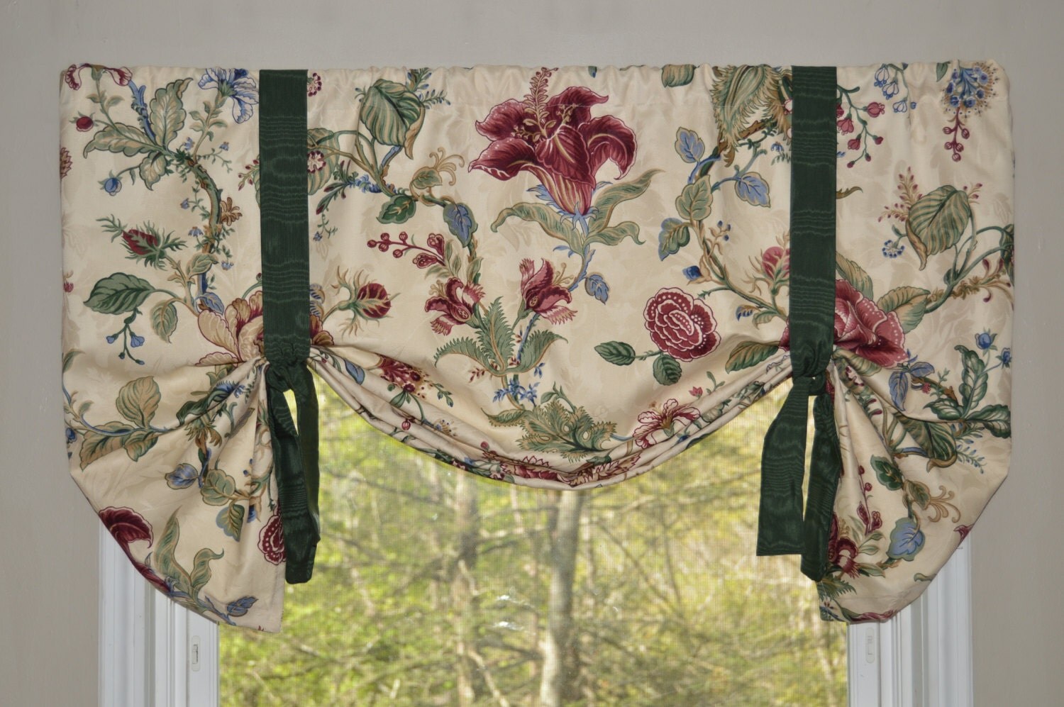 Window Treatment Waverly Valance Floral Window Valance Swag