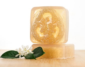 Jasmine Vanilla Loofah Soap, Glycerin Soap, Handmade Soap, Natural Soap, Jasmine Soap, Bar Soap