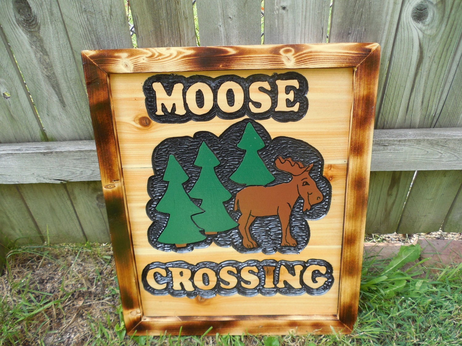 moose crossing sign