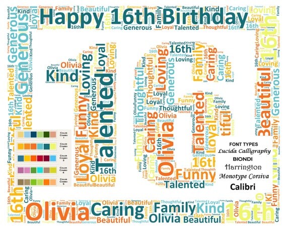 sweet sixteen gift bag ideas
