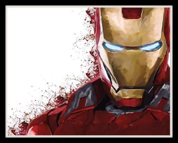 Iron Man Helmet Art , Marvel Poster, Superhero Art, Avengers, Poster