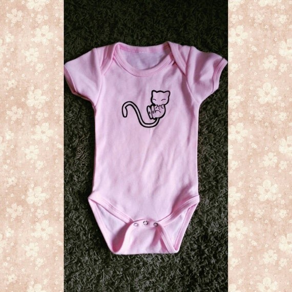 Pokemon Mew Inspired Baby's Onesie by TalaxiaDesigns on Etsy
