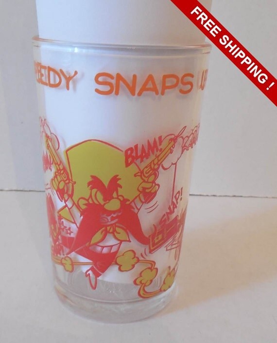 Vintage 1974 Looney Tunes Welchs Jelly Juice Glass Speedy