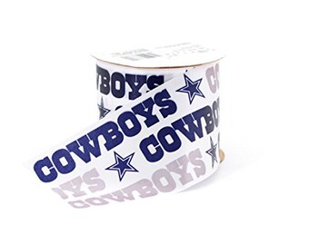 2.5" NFL Dallas Cowboys Ribbon, 9 foot spool, Licensed NFL Offray Ribbon