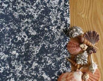 screen printed cotton tea towel - coral marine seaside nautical barnacle