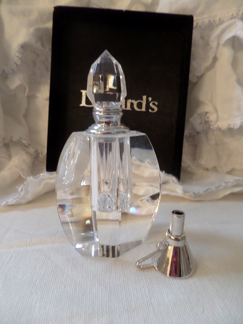 Vintage Dillards Stunning Crystal Glass Perfume by thequeensstuff