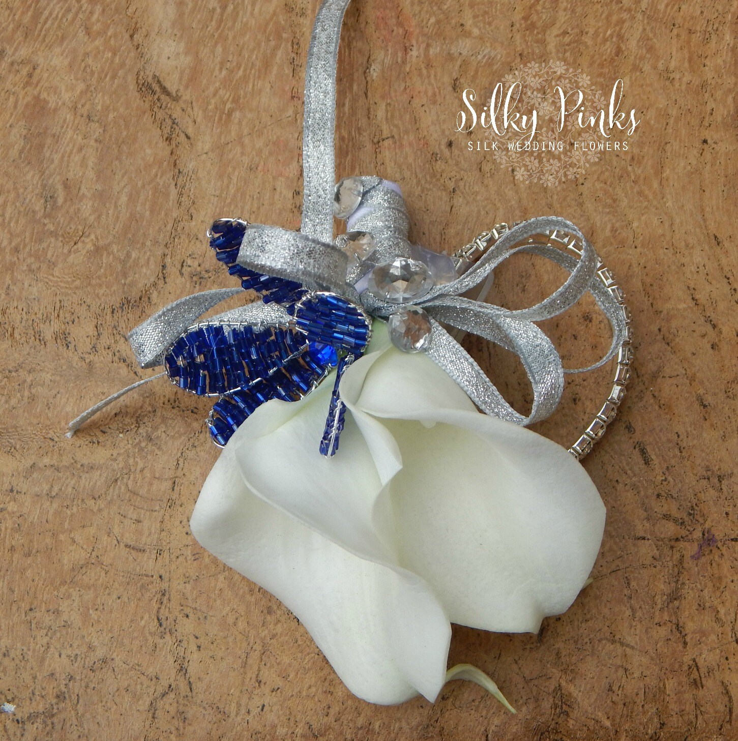 Wedding Flower Calla Lily Wrist Corsage Mother of by SilkyPinks