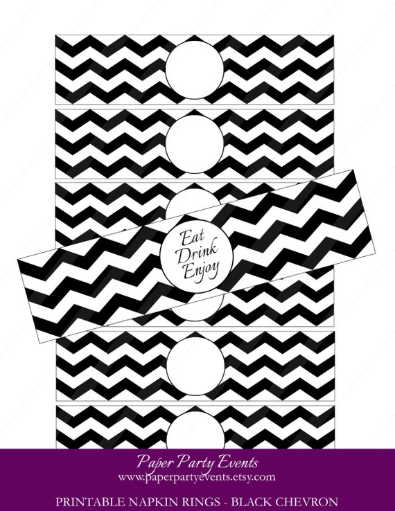 editable-printable-napkin-rings-black-chevron-by-paperpartyevents