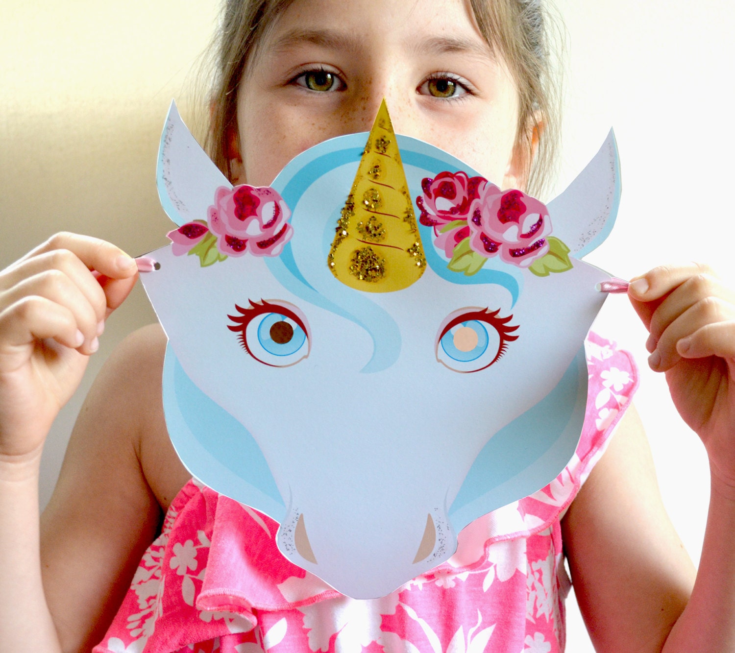 unicorn mask diy paper unicorn party favor