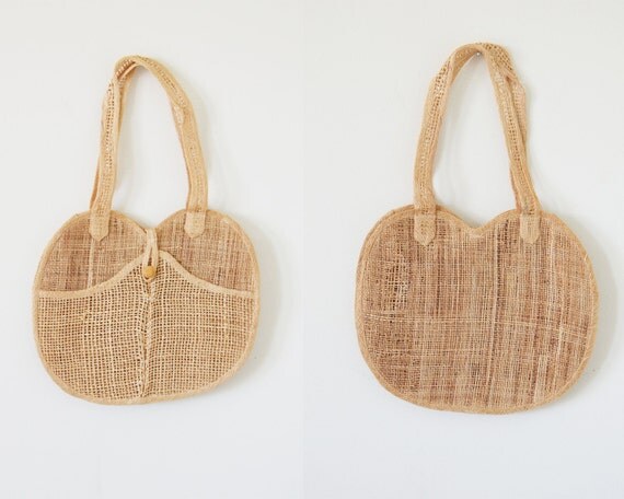 Vintage straw bag  beach bag  woven tote