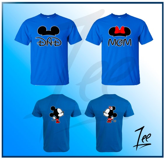 Couple T-shirt Mom and Dad disney shirtsMix and match by AMYnZEE