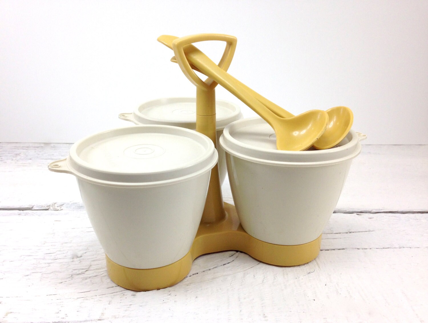 Vintage Tupperware Condiment Caddy White & by HoneyandMaroon