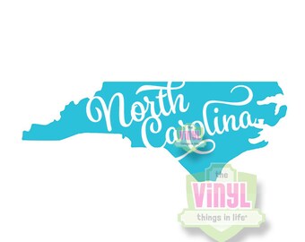 North Carolina decal, North Carolina state sticker, State of North Carolina, NC pride, Laptop decal, Car decal, Tarheel decal, NC sticker